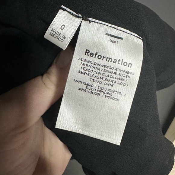 NEW Reformation Juliette Dress Black 0 - Picture 5 of 10